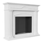 Biokominek December Biały Kratki