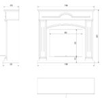 Biokominek December Biały Kratki