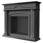 Biokominek December Czarny Kratki