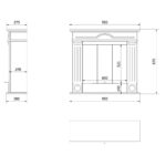 Biokominek December P Biały Kratki