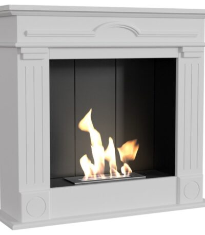 Biokominek December P Biały Kratki