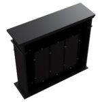 Biokominek December P Czarny z szybą Kratki