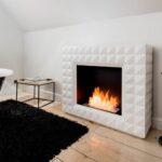 Biokominek Egzul Biały Kratki