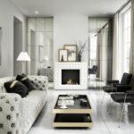 Biokominek Egzul Biały Kratki