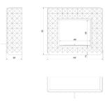 Biokominek Egzul Czarny Kratki