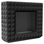 Biokominek Egzul Czarny Kratki