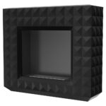 Biokominek Egzul Czarny Kratki