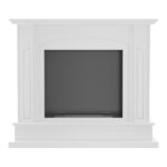 Biokominek February Biały Kratki