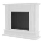 Biokominek February Biały Kratki