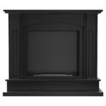 Biokominek February Czarny Kratki