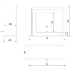 Biokominek June Biały Kratki