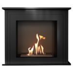 Biokominek June Czarny Kratki