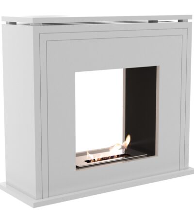 Biokominek June Tunel Biały Kratki