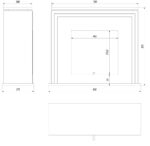 Biokominek June Tunel Biały Kratki