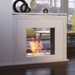 Biokominek June Tunel Biały Kratki