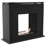 Biokominek June Tunel Czarny Kratki