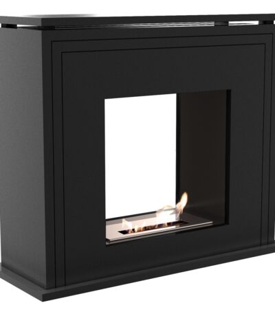 Biokominek June Tunel Czarny Kratki