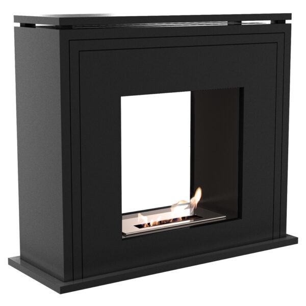 Biokominek June Tunel Czarny Kratki