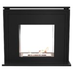 Biokominek June Tunel Czarny Kratki