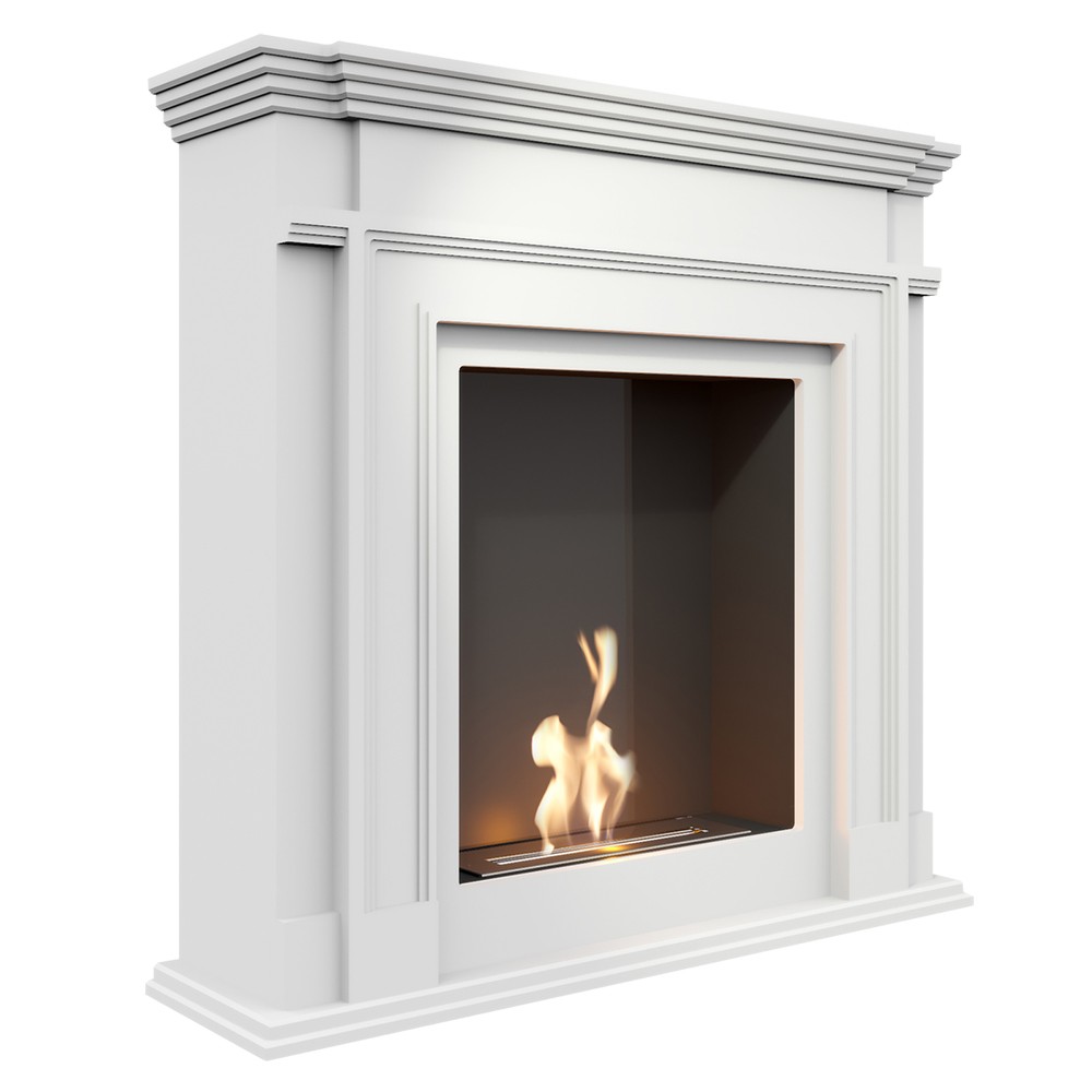 Biokominek Legionis Biały Kratki