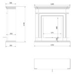 Biokominek Legionis Biały Kratki