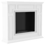 Biokominek March Biały Kratki