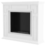 Biokominek March Biały Kratki