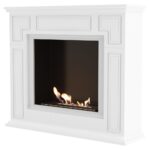 Biokominek March Biały Kratki