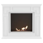 Biokominek March Biały Kratki