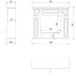 Biokominek March Czarny Kratki