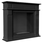 Biokominek November Czarny Kratki