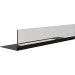 Biokominek November Biały z szybą Kratki