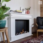 Biokominek November P Biały Kratki