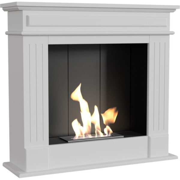 Biokominek November P Biały Kratki