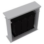 Biokominek November P Biały z szybą Kratki