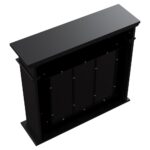 Biokominek November P Czarny z szybą Kratki