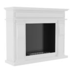 Biokominek October Biały Kratki