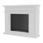 Biokominek October Biały Kratki