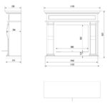 Biokominek October Czarny Kratki