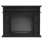 Biokominek October Czarny Kratki