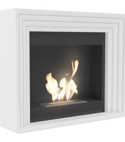 Biokominek Planet Biały Kratki