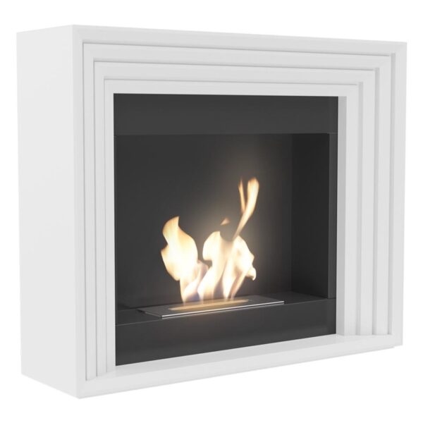 Biokominek Planet Biały Kratki