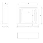 Biokominek Quaerere Czarny z szybą Kratki