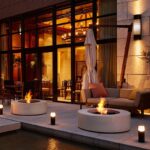 Biokominek Ark 40 BK Bone z szybą EcoSmart Fire