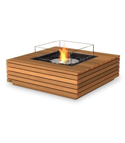Biokominek Base 40 SS Teak z szybą EcoSmart Fire