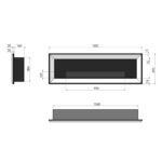 Biokominek Frame 1500 Biały z szybą Simple Fire