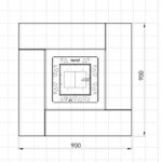 Kominek gazowy Square Table Planika + pokrowiec