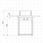 Kominek gazowy Square Table Planika + pokrowiec