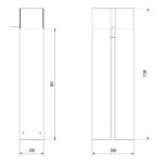 Biokominek Romeo Biały Kratki