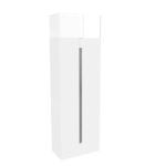 Biokominek Romeo Biały Kratki